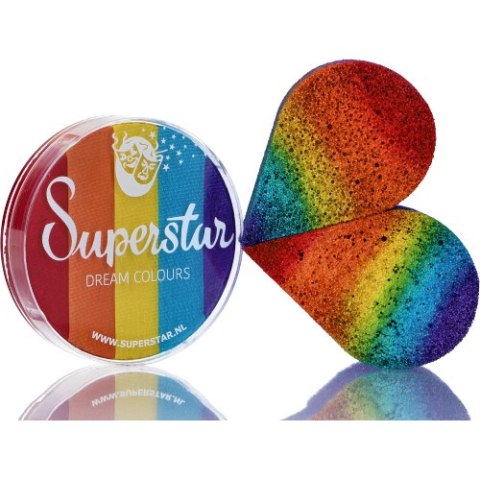 Farba do malowania twarzy i ciała Superstar Split Cake Rainbow 45 g Farba do malowania twarzy i ciała Superstar Split Cake Rainbow 45 g