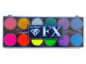 Paleta farb do malowania twarzy i ciała Diamond FX Neon + Metallic 12x10g
