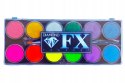 Paleta farb do malowania twarzy i ciała Diamond FX Neon + Metallic 12x10g