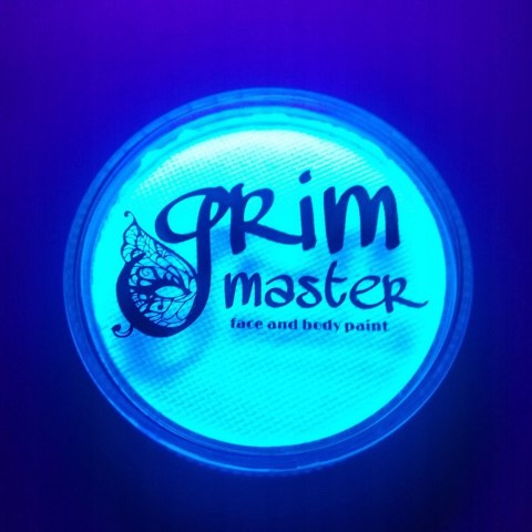 Farba do malowania twarzy i ciała GrimMaster UV NEON WHITE 32g Farba do malowania twarzy i ciała GrimMaster UV NEON WHITE 32g
