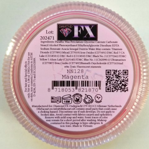 NEON różowa UV farba do malowania twarzy i ciała Diamond FX 30 g NEON różowa UV farba do malowania twarzy i ciała Diamond FX 30 g