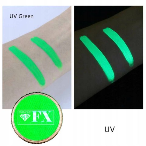 NEON zielona UV farba do malowania twarzy i ciała Diamond FX 30 g NEON zielona UV farba do malowania twarzy i ciała Diamond FX 30 g