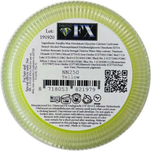 NEON UV farba do malowania twarzy i ciała Diamond FX 45 g NEON UV farba do malowania twarzy i ciała Diamond FX 45 g