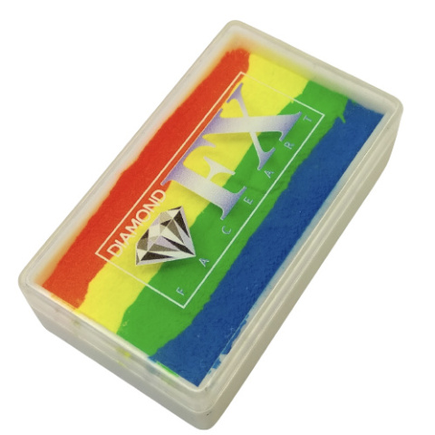 Farba do malowania twarzy i ciała Diamond FX Split Cake 28 g NEON RAINBOW Farba do malowania twarzy i ciała Diamond FX Split Cake 28 g NEON RAINBOW