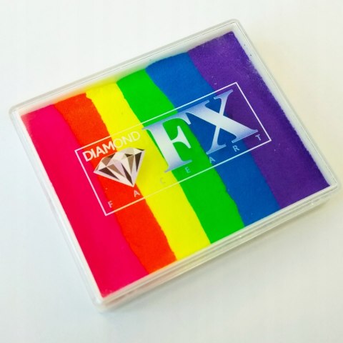Farba do malowania twarzy i ciała Diamond FX Split Cake 50 g Neon Nights Farba do malowania twarzy i ciała Diamond FX Split Cake 50 g Neon Nights