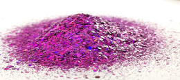 BROKAT FIOLETOWY AZALIA SYPKI HOLOGRAFICZNY MIX CHUNKI GLITTER FP-13 10 g, 100 g, 500 g, 1000 g.