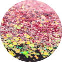 BROKAT RÓŻOWY FLAMING SYPKI HOLOGRAFICZNY MIX CHUNKY GLITTER FP-44 10 g, 100 g, 500 g, 1000 g.