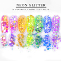 BROKAT SYPKI HOLOGRAFICZNY NEONOWY CHAMELEON MIX CHUNKY GLITTER PT-01 10 g, 20 g, 30 g, 100 g, 500 g, 1000 g.