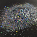 BROKAT SZARY HOLOGRAFICZNY GRUBY MIX CHUNKY GLITTER FP-18 10 g, 20g, 30g, 100 g, 500 g, 1000 g.