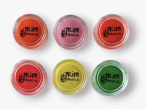 Zestaw farb do malowania twarzy i ciała GrimMaster UV Neon 6x10 g Zestaw farb do malowania twarzy i ciała GrimMaster UV Neon 6x10 g