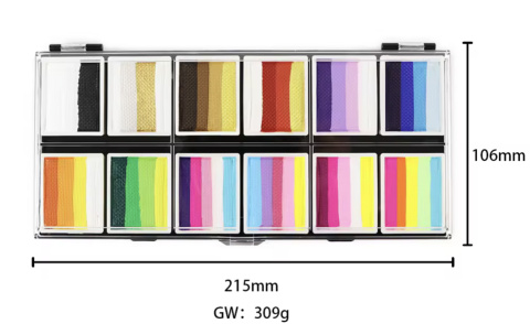 Paleta farb do malowania twarzy i ciała GrimMaster Cape Town 12-10G Paleta farb do malowania twarzy i ciała GrimMaster Cape Town 12-10G