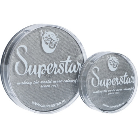 Farba do malowania twarzy i ciała Superstar 16g Silver shimmer Farba do malowania twarzy i ciała Superstar 16g Silver shimmer