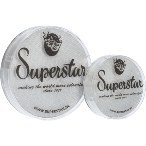 Farba do malowania twarzy i ciała Superstar 16g Silverwhite Glitter shimmer Farba do malowania twarzy i ciała Superstar 16g Silverwhite Glitter shimmer
