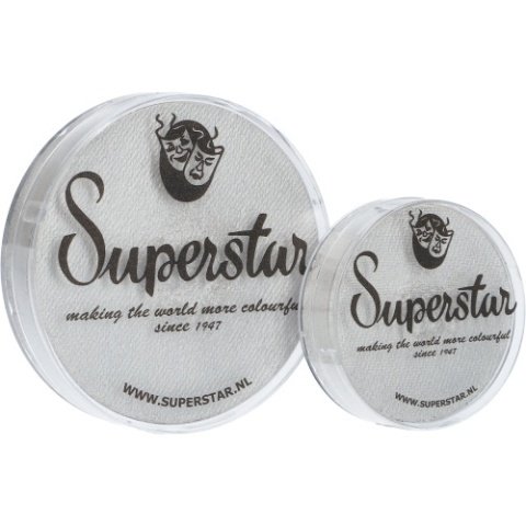 Farba do malowania twarzy i ciała Superstar 45g Silverwhite Glitter shimmer Farba do malowania twarzy i ciała Superstar 45g Silverwhite Glitter shimmer