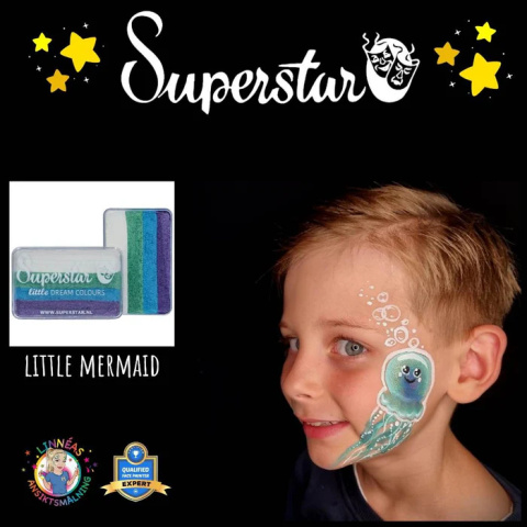 Farba do malowania twarzy i ciała Superstar Split Cake Little Mermaid 30g Farba do malowania twarzy i ciała Superstar Split Cake Little Mermaid 30g