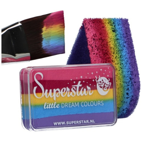 Farba do malowania twarzy i ciała Superstar Split Cake Little Rainbow 30g Farba do malowania twarzy i ciała Superstar Split Cake Little Rainbow 30g
