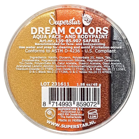Farba do malowania twarzy i ciała Superstar Split Cake Safari 45g Farba do malowania twarzy i ciała Superstar Split Cake Safari 45g