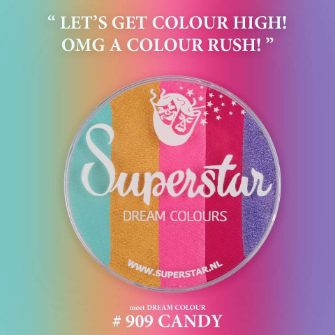 Farba do malowania twarzy i ciała Superstar Split Cake Candy 45 g Farba do malowania twarzy i ciała Superstar Split Cake Candy 45 g