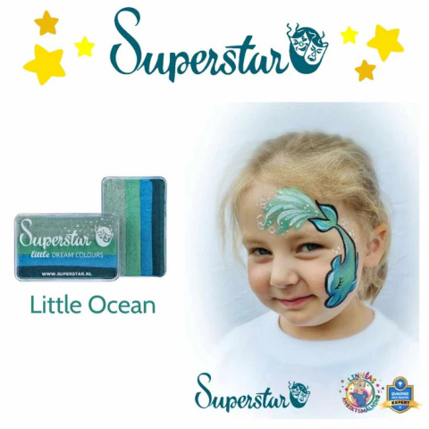 Farba do malowania twarzy i ciała Superstar Split Cake 30g Little Ocean Farba do malowania twarzy i ciała Superstar Split Cake 30g Little Ocean