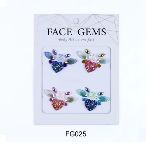 Naklejki błyszczące kryształki kolorowe 3D na twarz Face Gems Naklejki błyszczące kryształki kolorowe 3D na twarz Face Gems